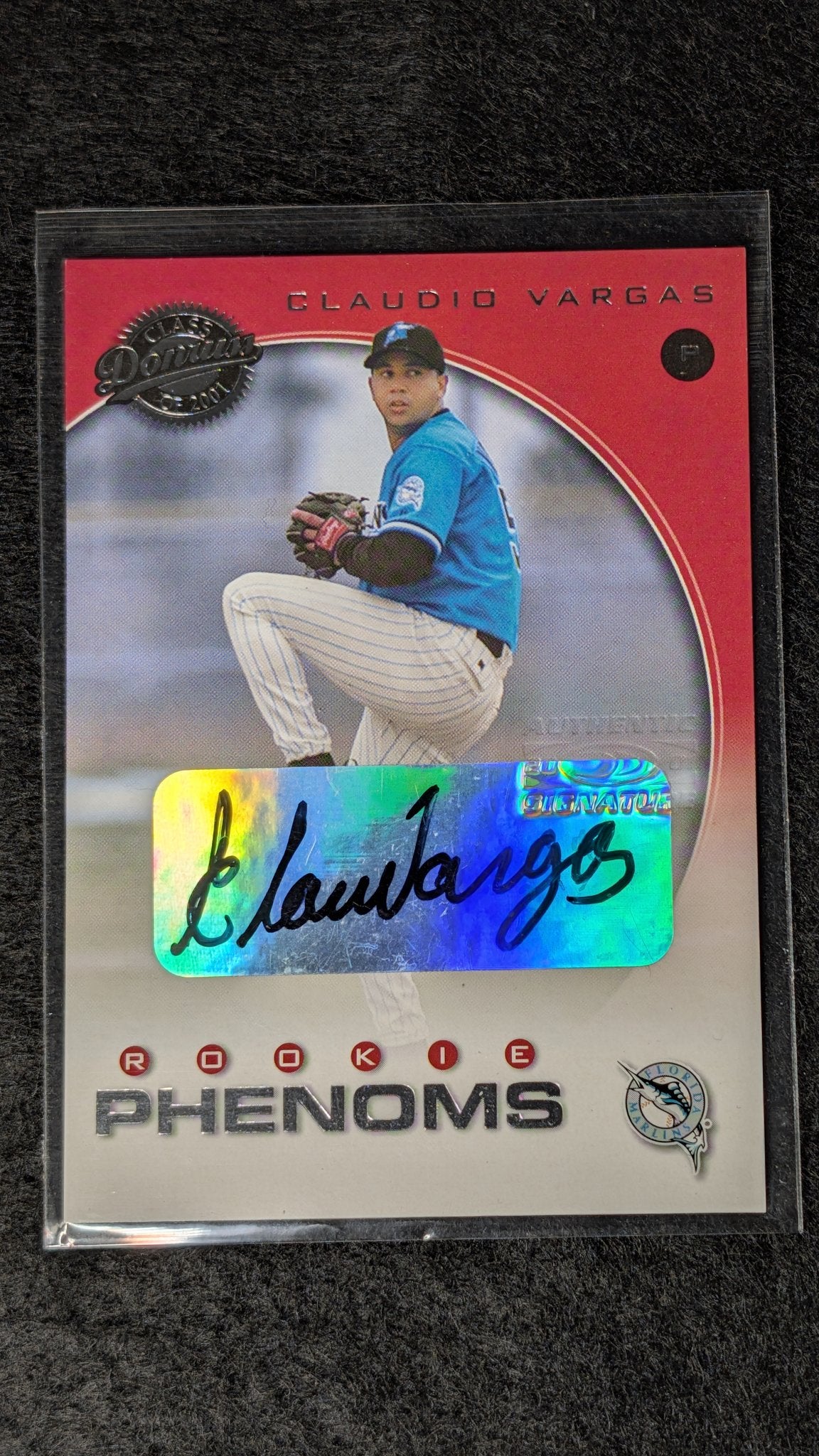 Claudio Vargas 2001 Donruss Class of 2001 #274 Rookie Autographs Florida Marlins - front image