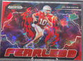 2025 Panini Prizm Draft Picks Julian Sayin #F-JSN Fearless Red Ice Ohio State Buckeyes front