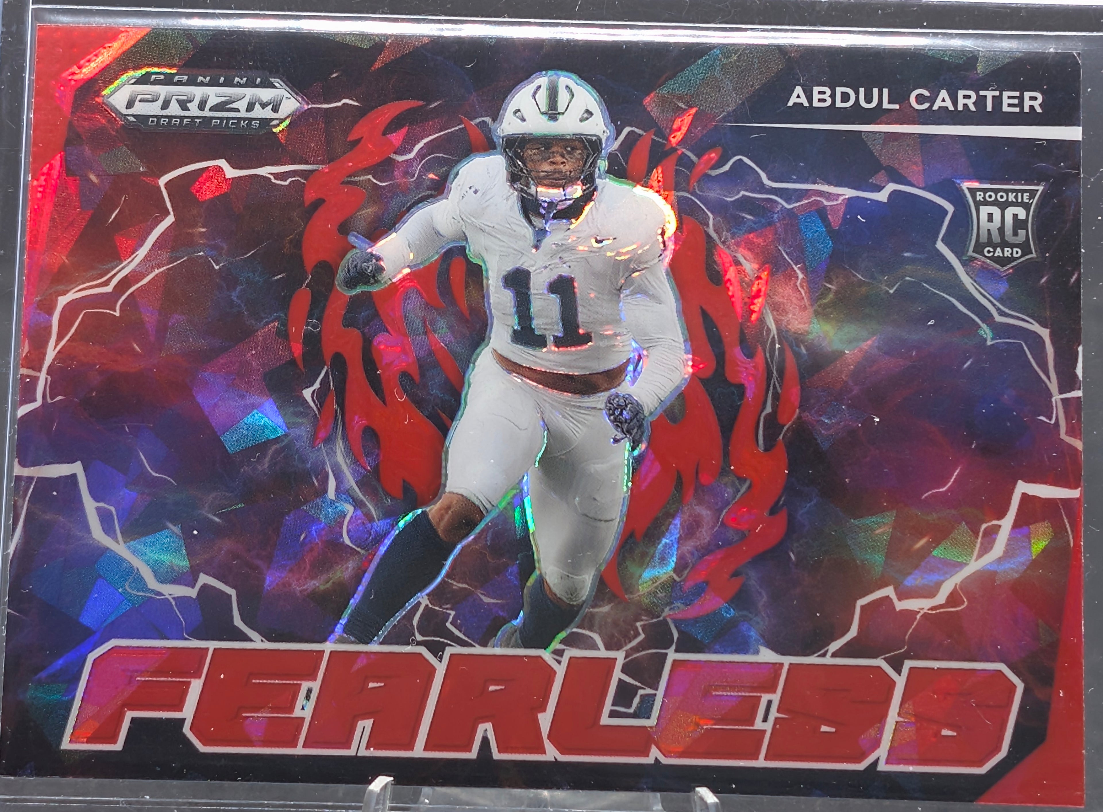 2025 Panini Prizm Draft Picks #F-ACR Abdul Carter Fearless Red Ice