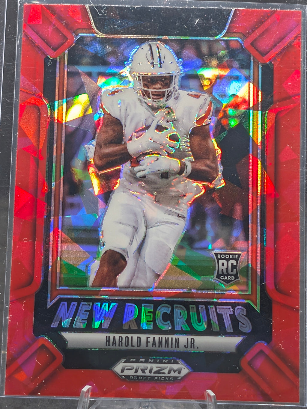 2025 Panini Prizm Draft Picks Harold Fannin Jr. #3 New Recruits Red Ice Bowling Green Falcons front