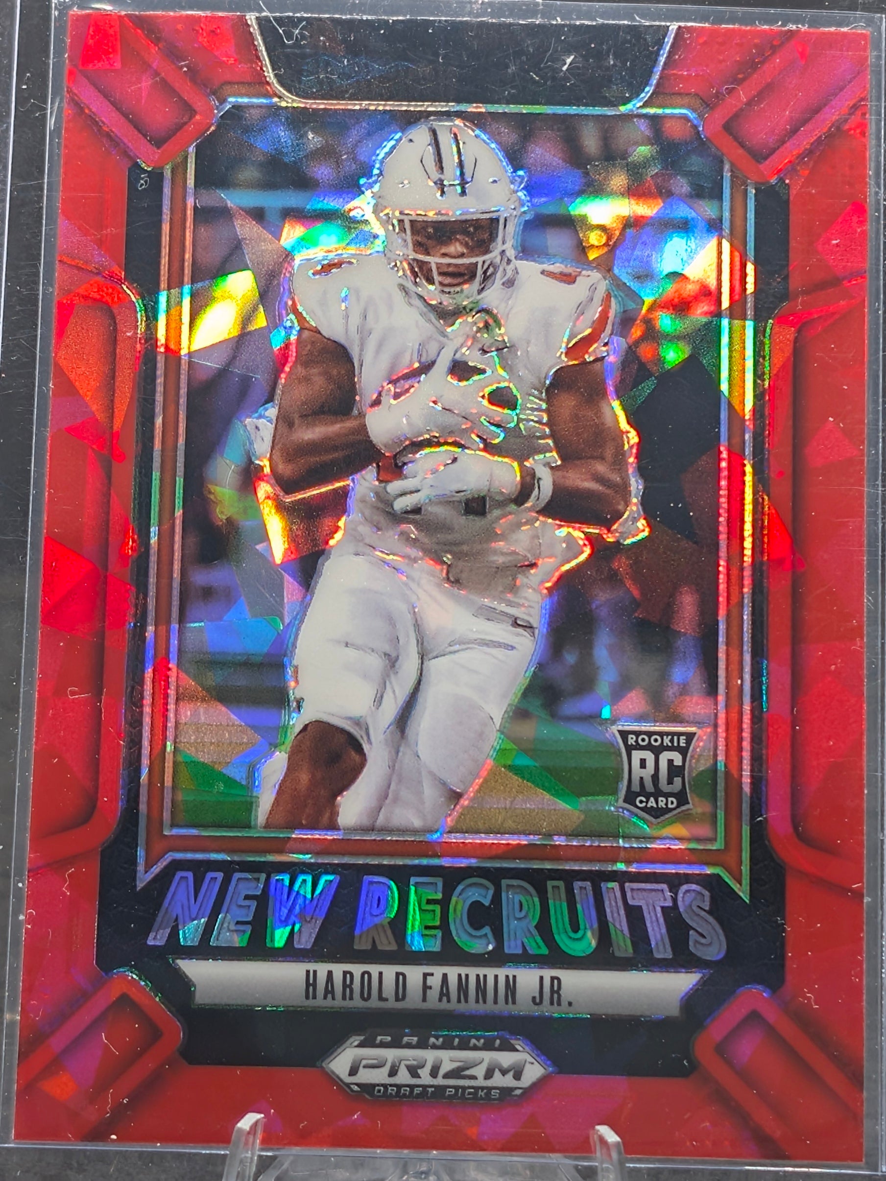 2025 Panini Prizm Draft Picks Harold Fannin Jr. #3 New Recruits Red Ice Bowling Green Falcons front