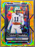 2025 Panini Prizm Draft Picks Abdul Carter #10 Student Orientation Gold Ice Penn State Nittany Lions front