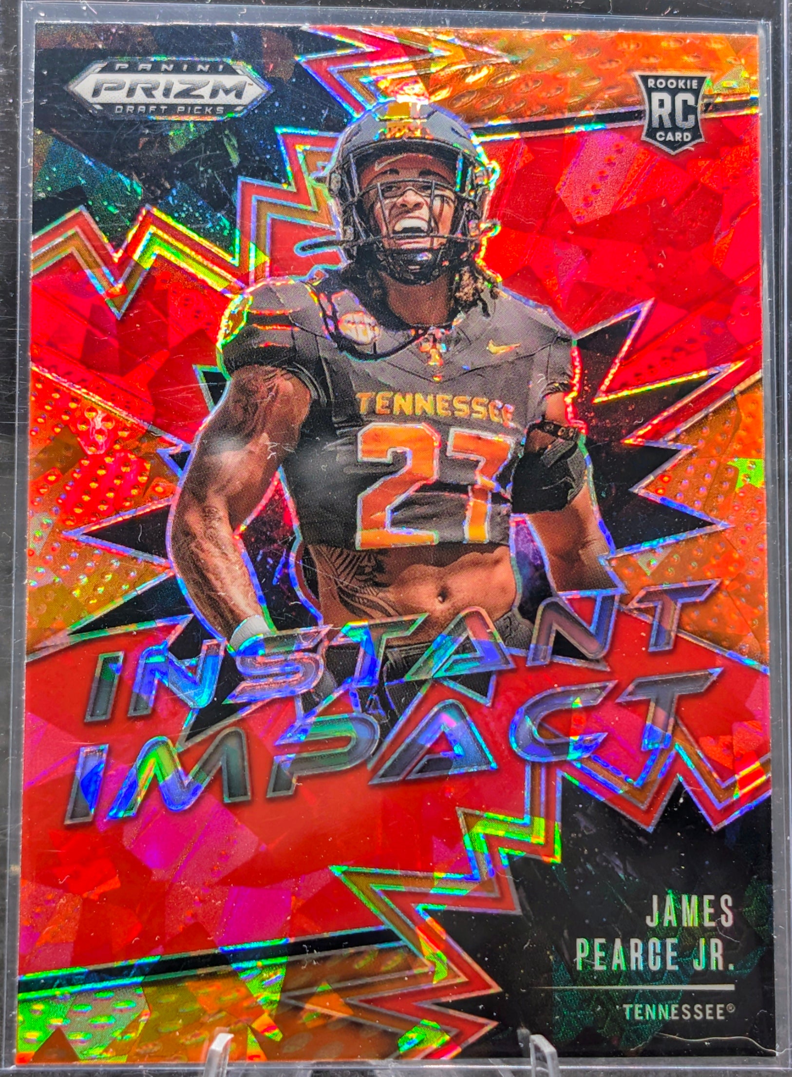 2025 Panini Prizm Draft Picks #II-JPJ James Pearce Jr. Instant Impact Red Ice