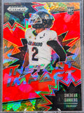 2025 Panini Prizm Draft Picks Shedeur Sanders #II-SSS Instant Impact Red Ice Colorado Buffaloes front