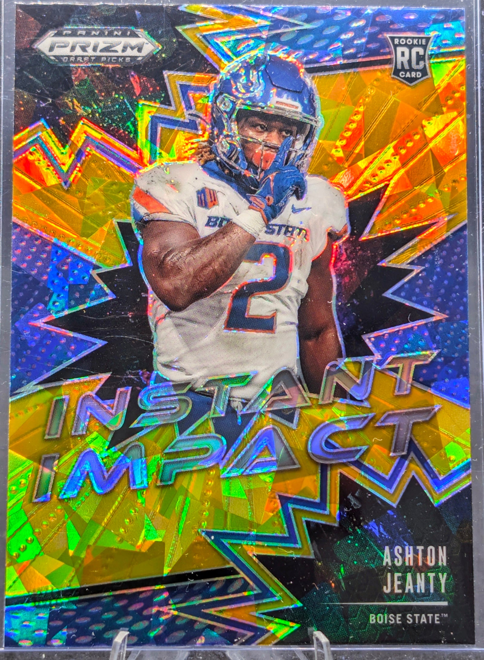 2025 Panini Prizm Draft Picks #II-AJY Ashton Jeanty Instant Impact Gold Ice