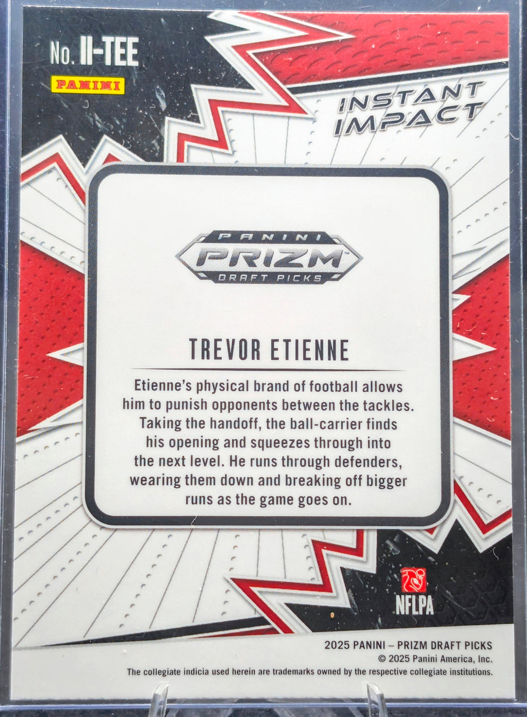 2025 Panini Prizm Draft Picks Trevor Etienne #II-TEE Instant Impact Georgia Bulldogs back
