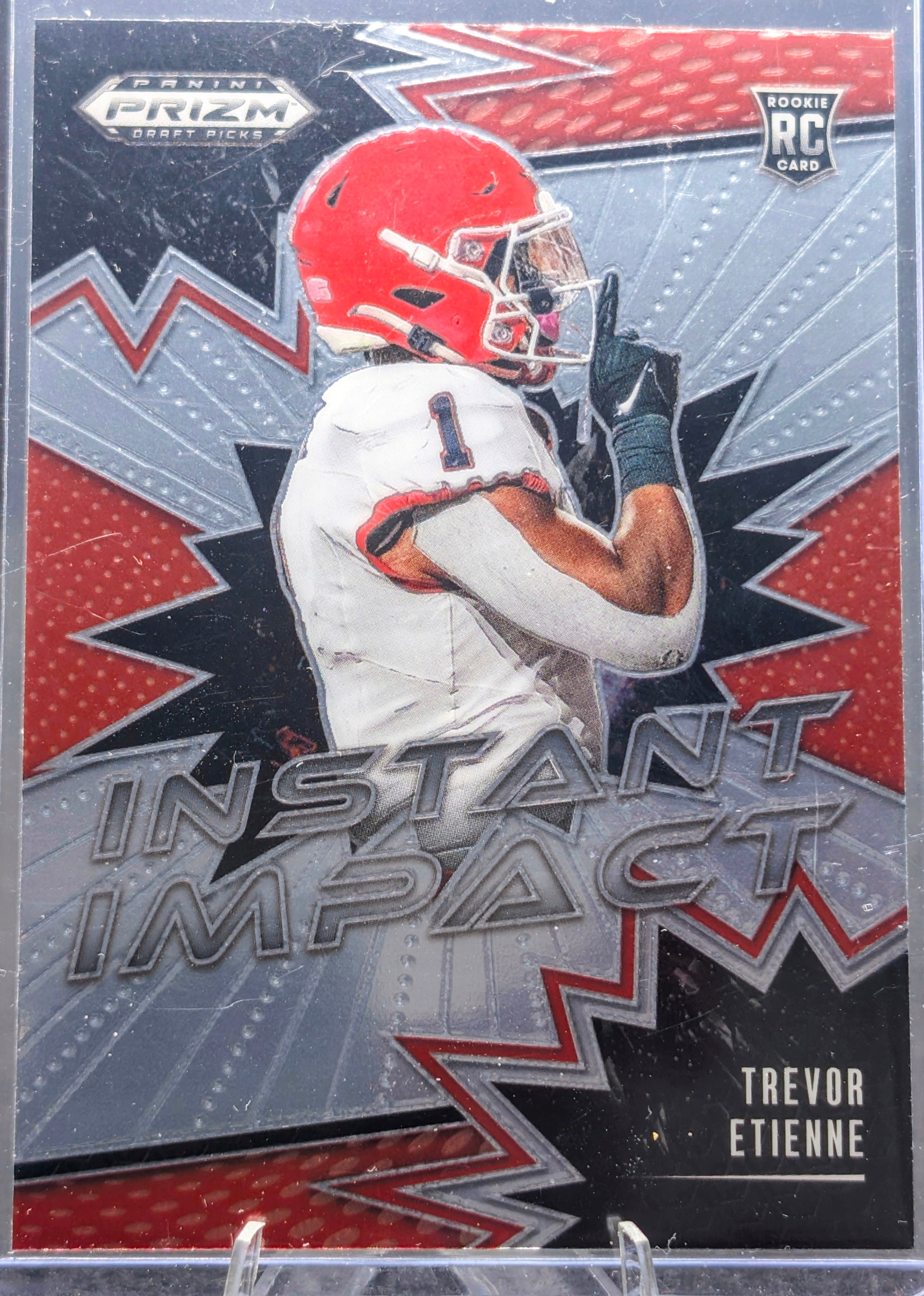 2025 Panini Prizm Draft Picks Trevor Etienne #II-TEE Instant Impact Georgia Bulldogs front