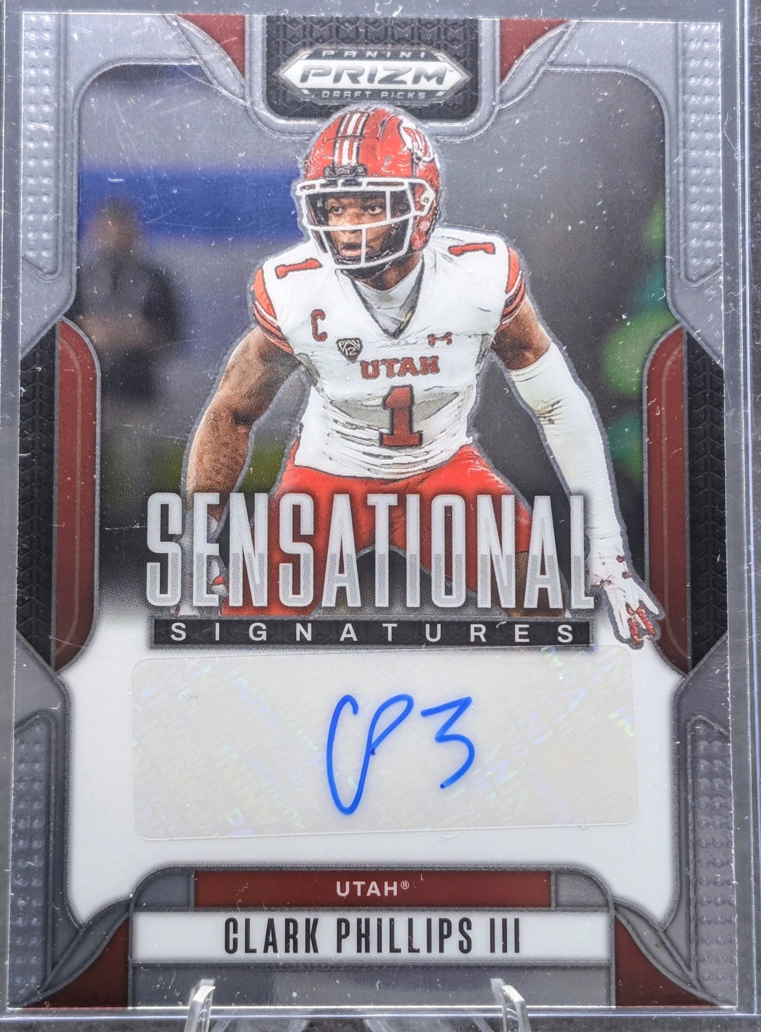 Clark Phillips III 2025 Panini Prizm Draft Picks #SS-CPS Sensational Signatures Utah Utes - front image