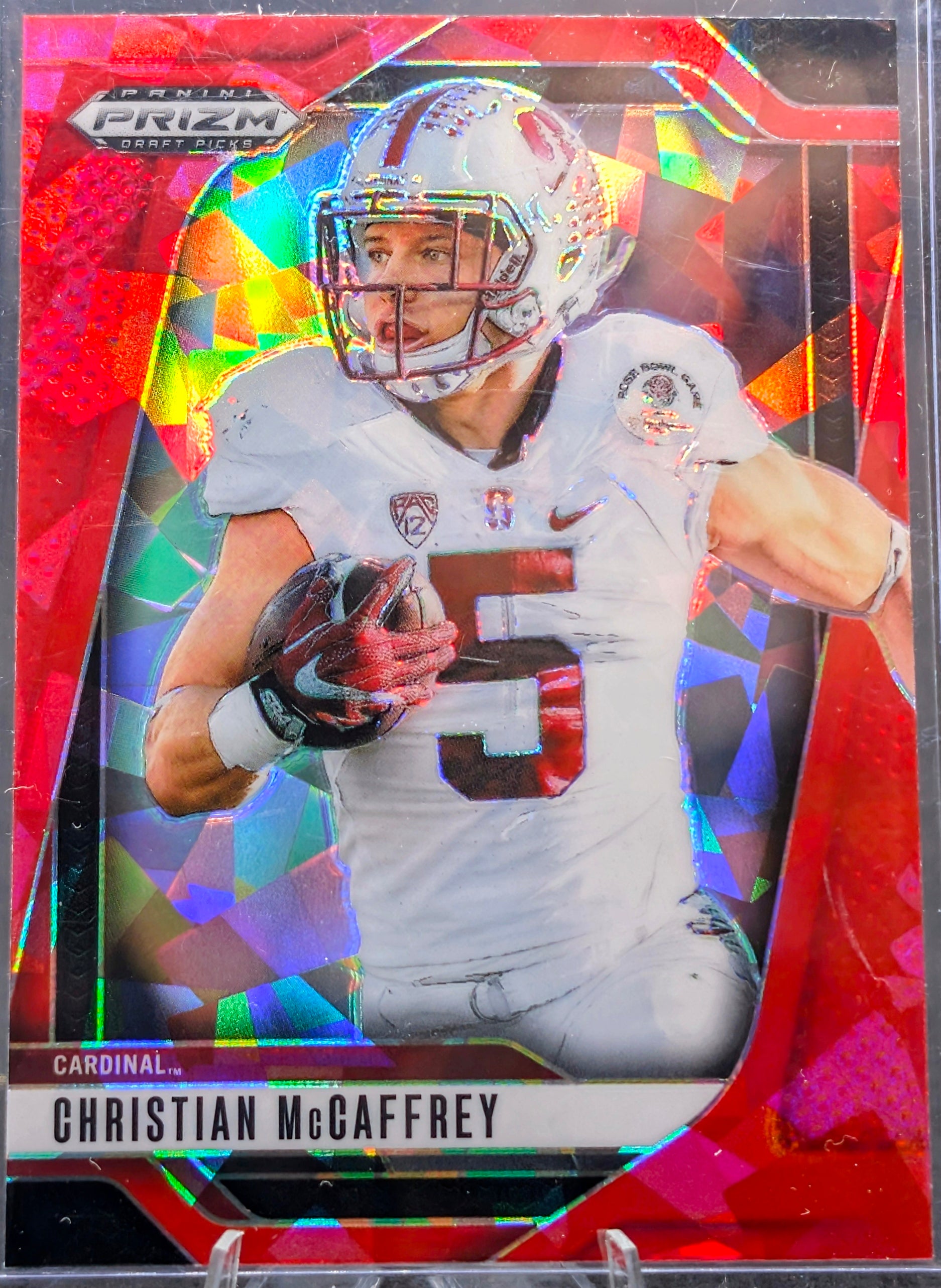 2025 Panini Prizm Draft Picks Christian McCaffrey #194 Prizms Red Ice Stanford Cardinal front