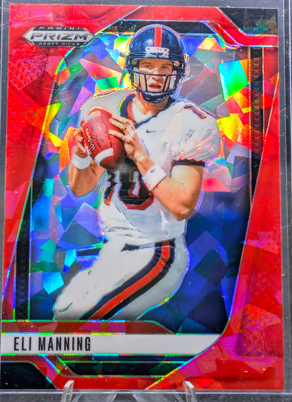 2025 Panini Prizm Draft Picks Eli Manning #189 Prizms Red Ice Ole Miss Rebels front