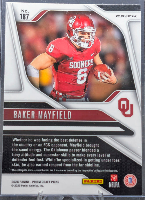 2025 Panini Prizm Draft Picks #187 Baker Mayfield Prizms Red Ice