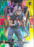 2025 Panini Select Jalon Walker #146 Green and Yellow Prizm Shock Atlanta Falcons front