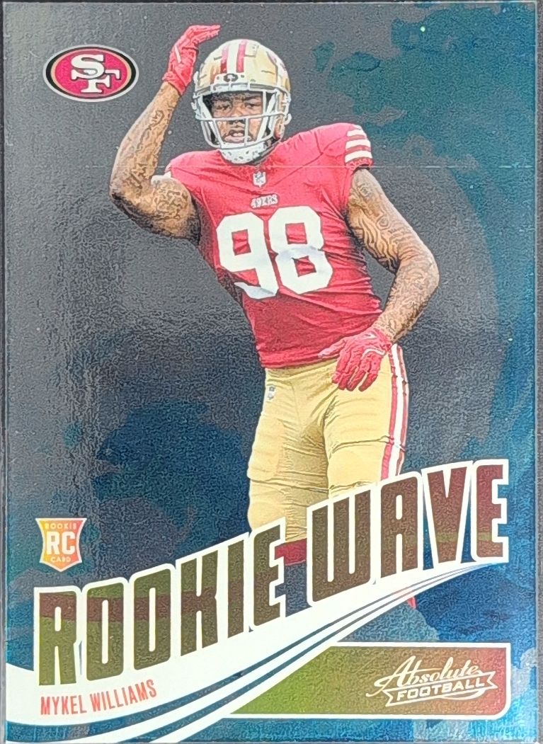 2025 Panini Absolute Mykel Williams #RW-MWS Rookie Wave San Francisco 49ers front