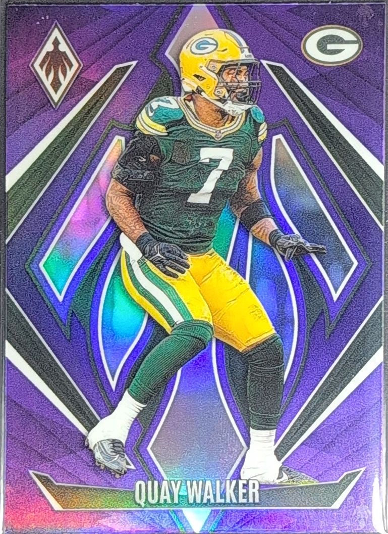 2024 Panini Phoenix Quay Walker #119 Purple Fade Green Bay Packers front