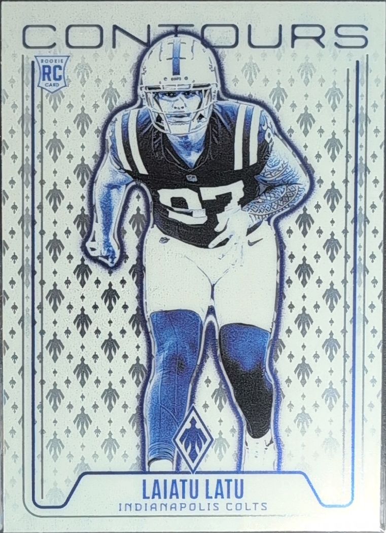 Laiatu Latu 2024 Panini Phoenix #CON-LLU Contours Indianapolis Colts