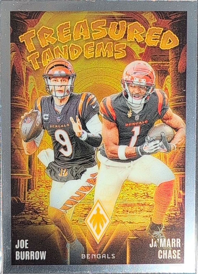 Ja'Marr Chase / Joe Burrow 2024 Panini Phoenix #TT-CIN Treasured Tandems Cincinnati Bengals - front image