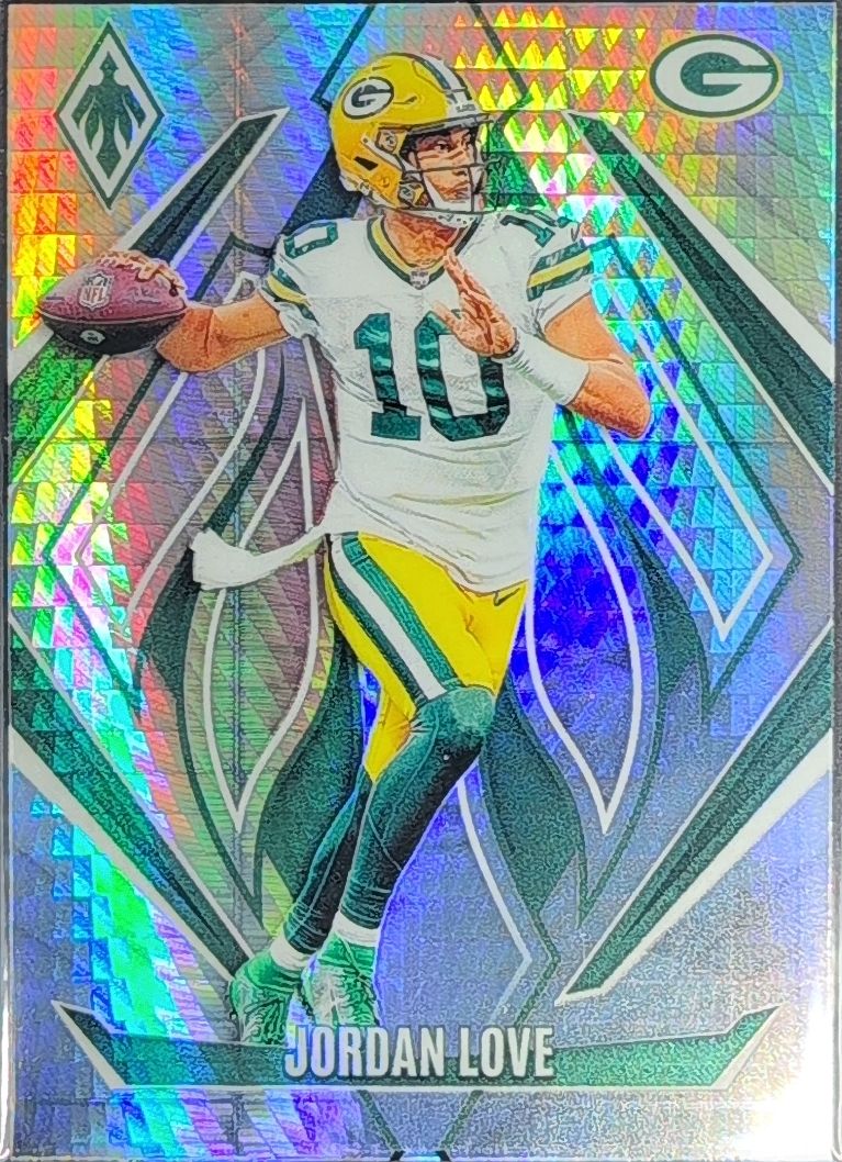 2024 Panini Phoenix Jordan Love #85 Hyper Green Bay Packers front