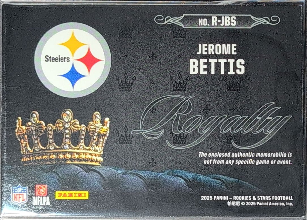 2025 Panini Rookies & Stars Jerome Bettis #R-JBS Royalty MEM Pittsburgh Steelers back