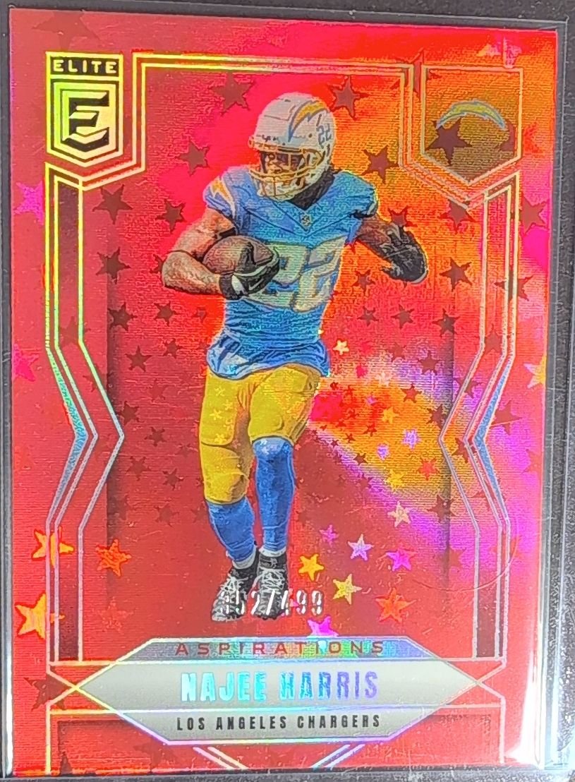 Najee Harris 2025 Donruss Elite #62 Aspirations Stars Los Angeles Chargers - front image