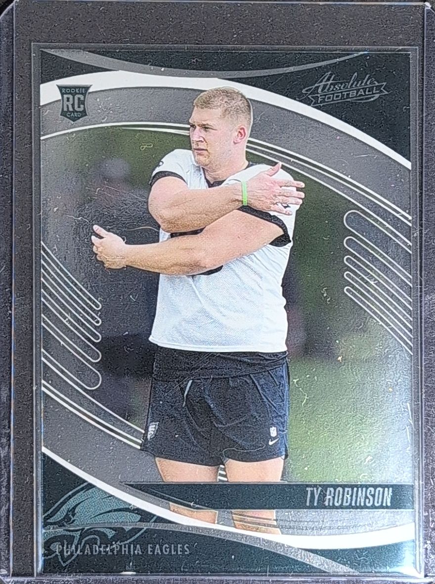 2025 Panini Absolute Ty Robinson #191 Green RC Philadelphia Eagles front