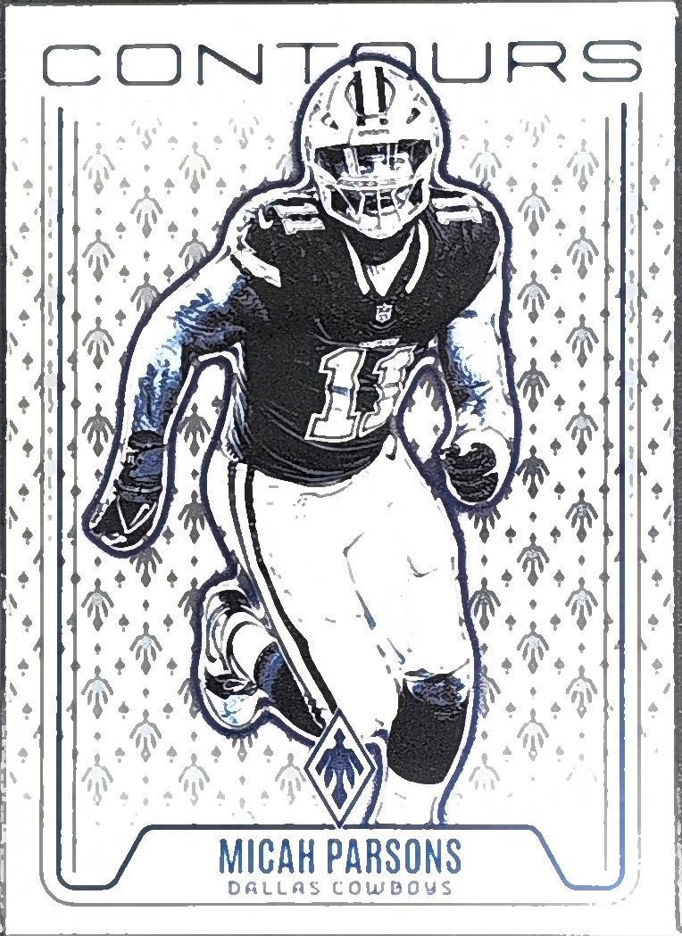 2024 Panini Phoenix Micah Parsons #CON-MPS Contours Dallas Cowboys front