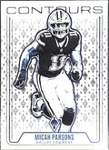 2024 Panini Phoenix Micah Parsons #CON-MPS Contours Dallas Cowboys front