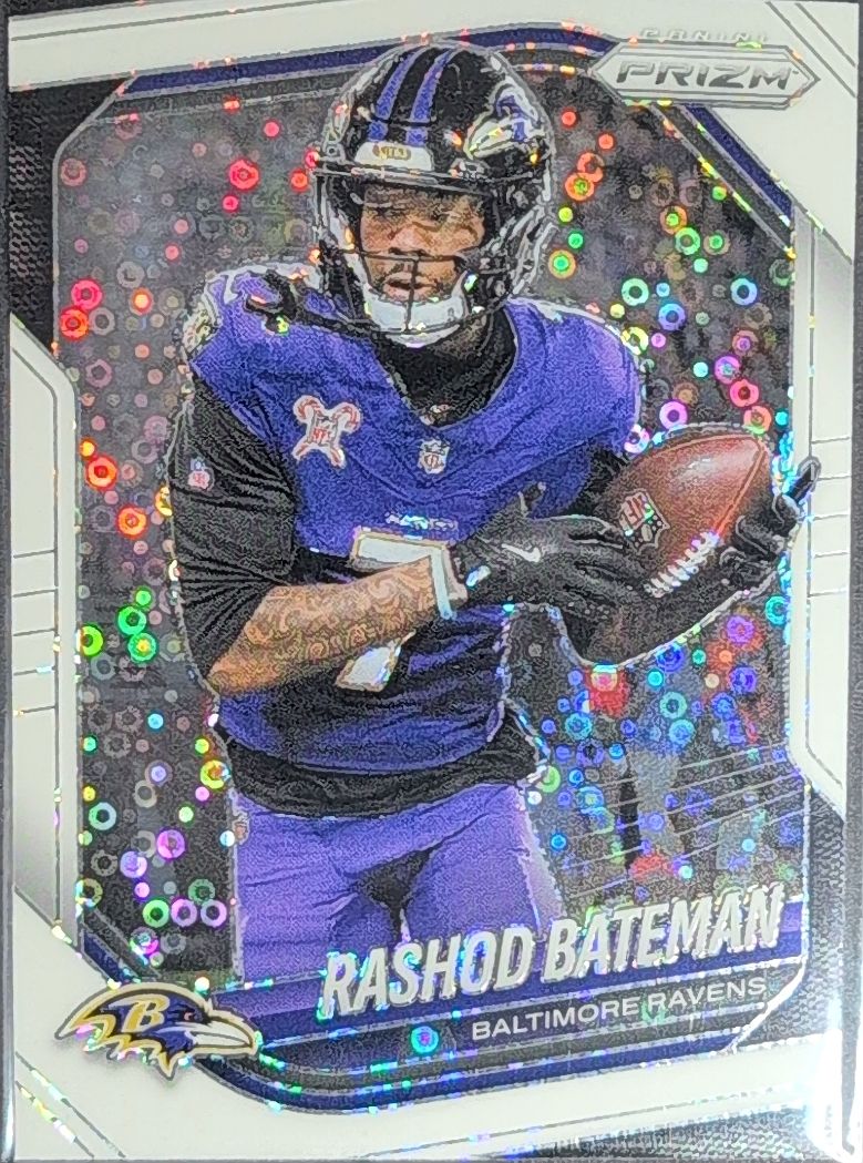 2025 Panini Prizm Rashod Bateman #273 White Disco Baltimore Ravens front