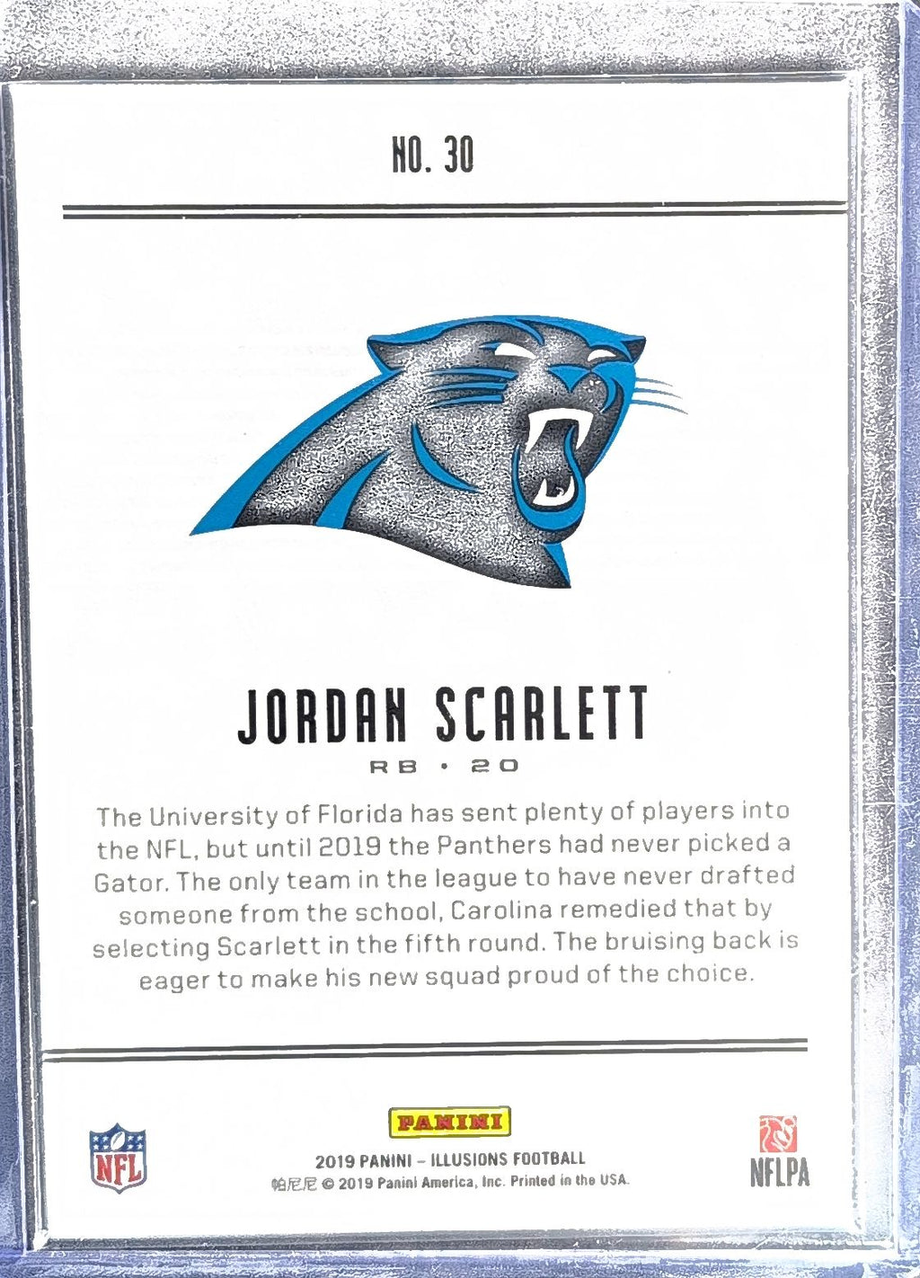 2019 Panini Illusions Jordan Scarlett #30 RC Carolina Panthers back