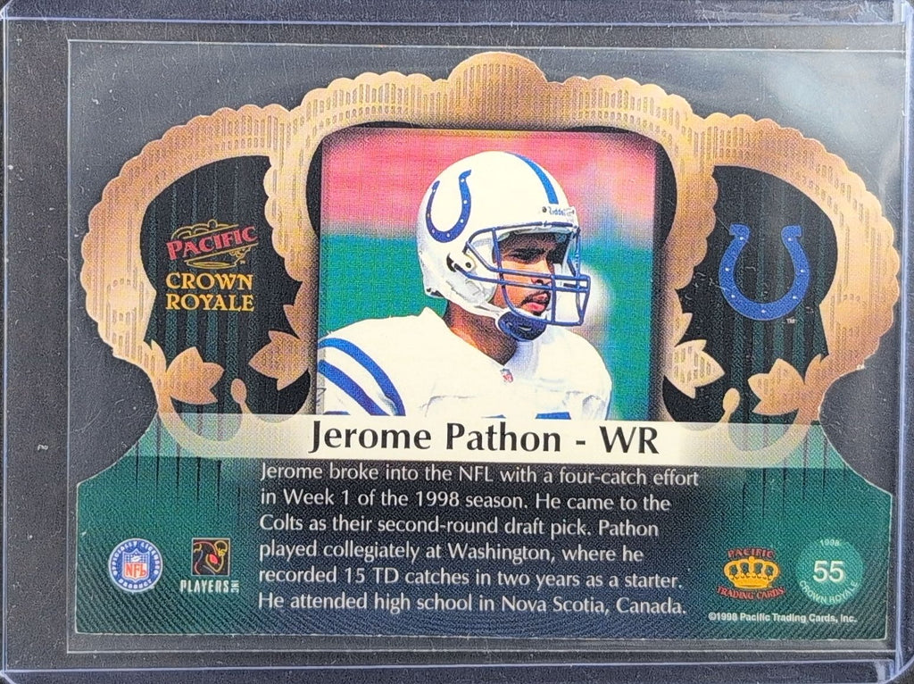 1998 Pacific Crown Royale Jerome Pathon #55 RC Indianapolis Colts back