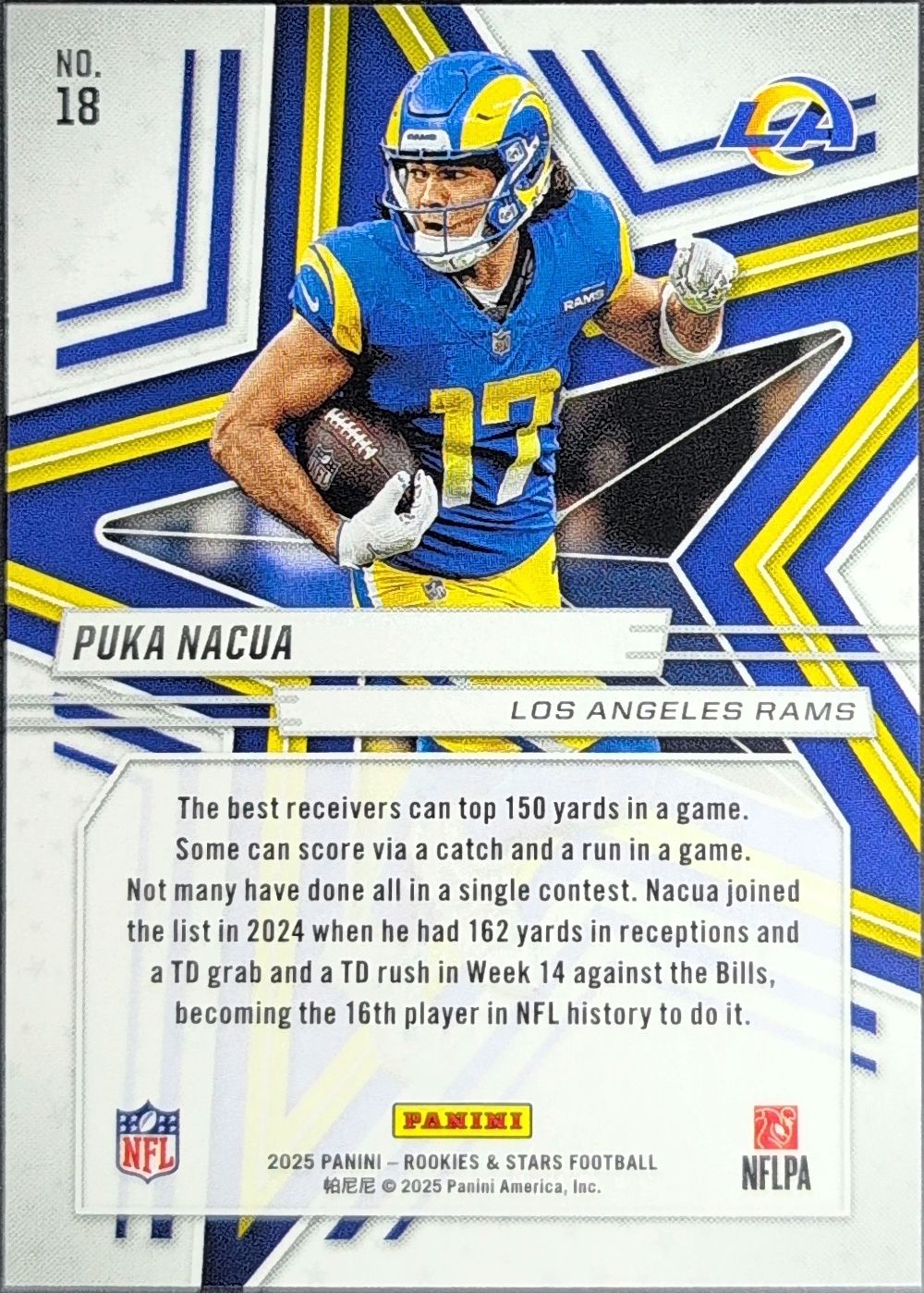 2025 Panini Rookies & Stars Puka Nacua #18 Red Los Angeles Rams back