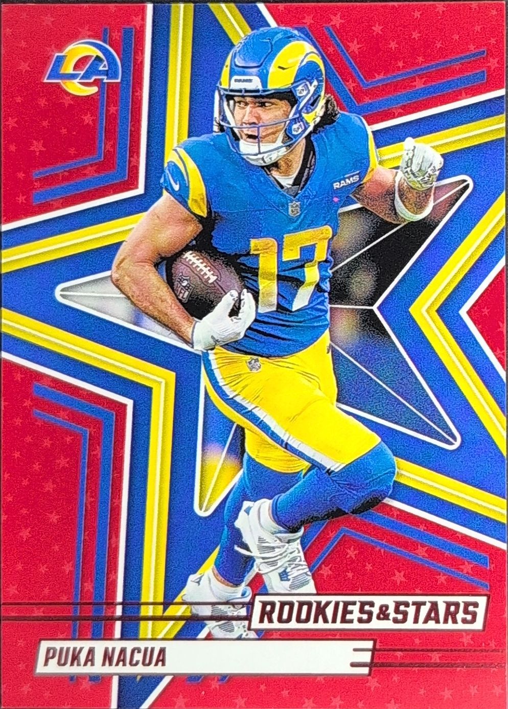 2025 Panini Rookies & Stars Puka Nacua #18 Red Los Angeles Rams front