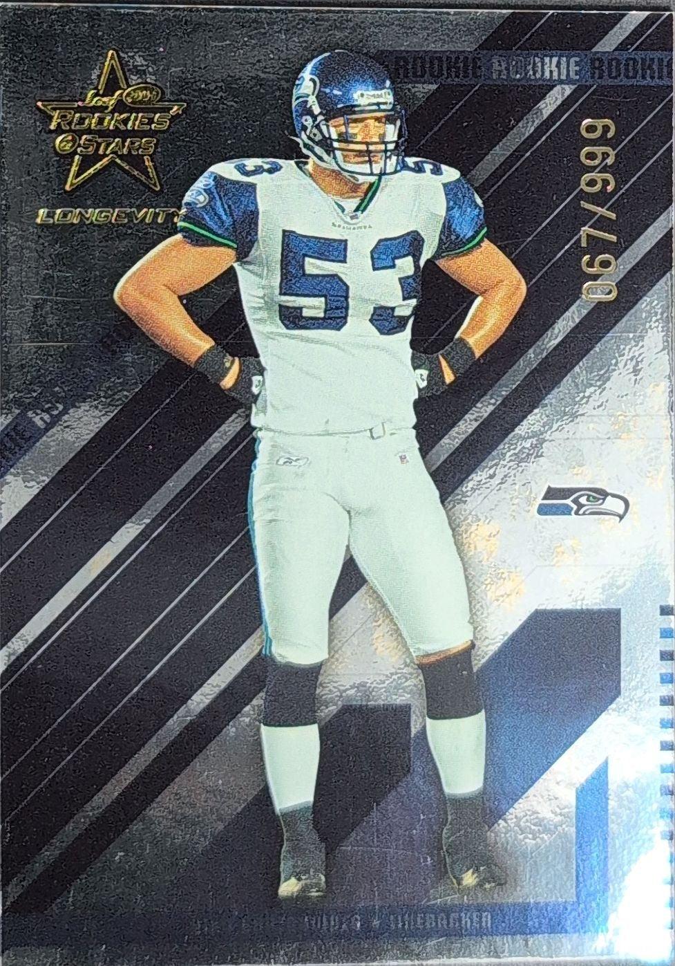 Niko Koutouvides 2004 Leaf Rookies & Stars #189 Longevity Rookie RC Seattle Seahawks - front image