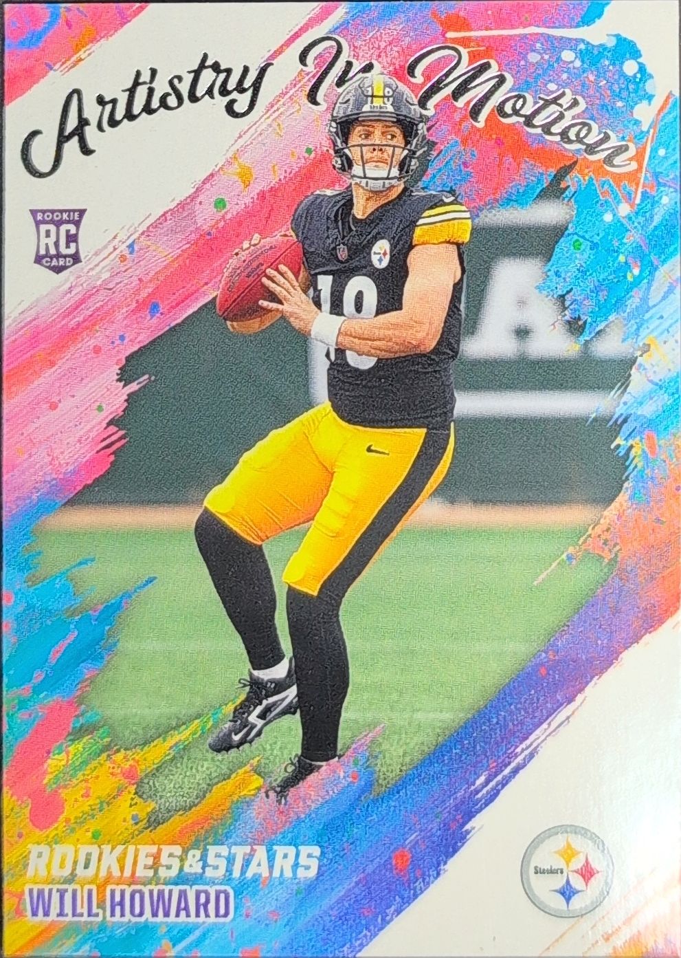2025 Panini Rookies & Stars Will Howard #19 Artistry in Motion Pittsburgh Steelers front