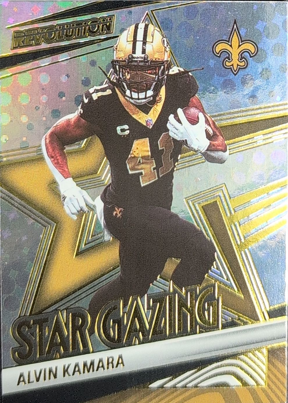 2025 Panini Revolution Alvin Kamara #19 Star Gazing New Orleans Saints front