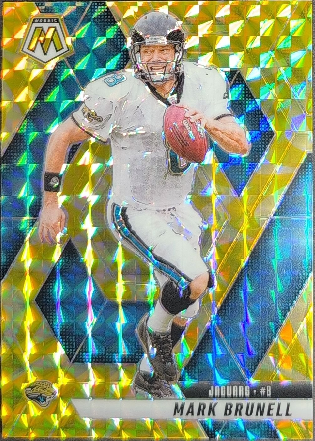 Mark Brunell 2025 Panini Mosaic #37 Mosaic Reactive Yellow Jacksonville Jaguars - front image