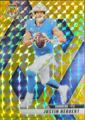 2025 Panini Mosaic Justin Herbert #80 Mosaic Reactive Yellow Los Angeles Chargers front
