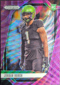 Jordan Burch 2025 Panini Prizm Draft Picks #95 Prizms Purple Wave Oregon Ducks