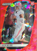 2025 Panini Prizm Draft Picks Jalen Milroe #5 Prizms Red Ice Alabama Crimson Tide front