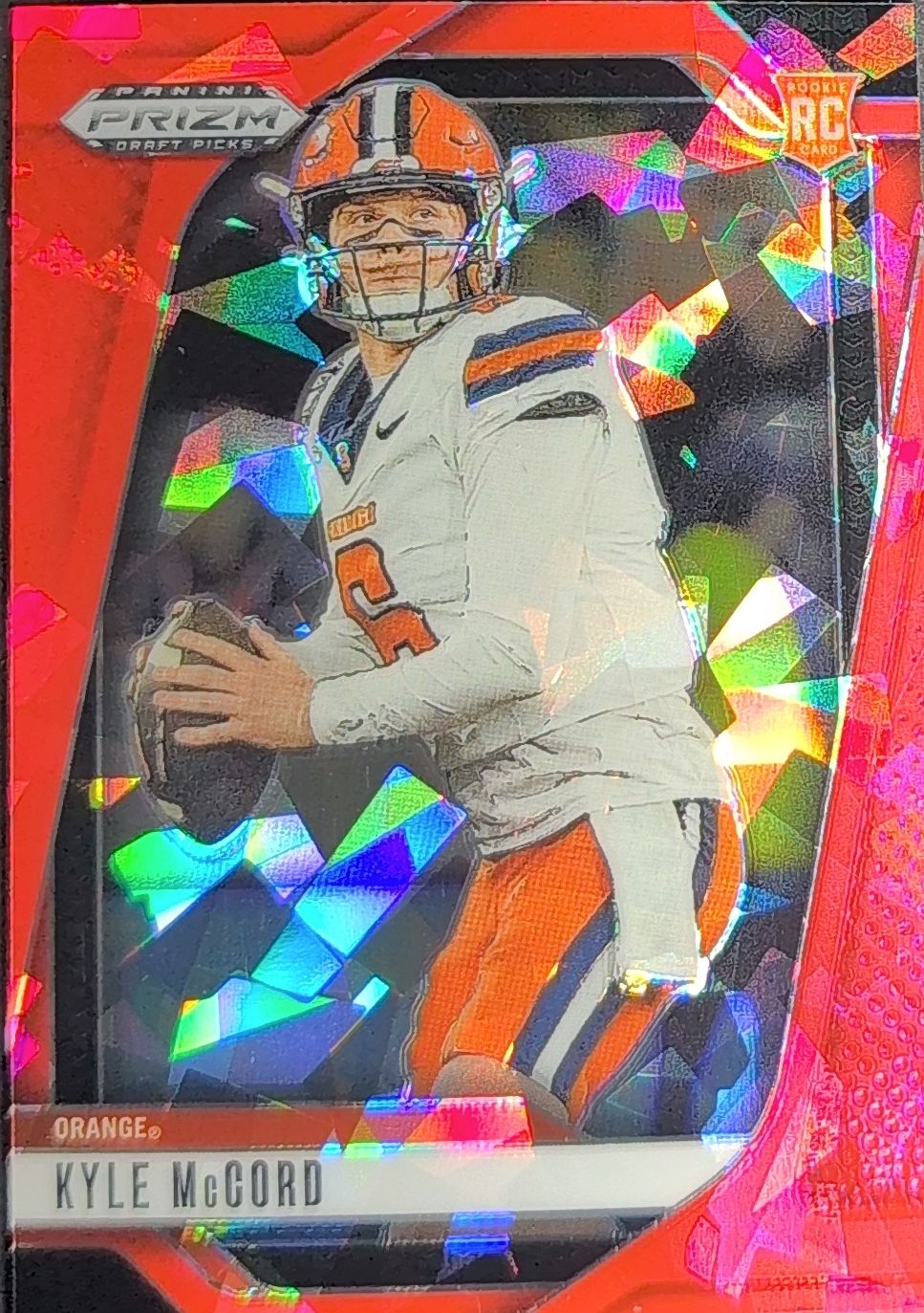 2025 Panini Prizm Draft Picks Kyle McCord #116 Prizms Red Ice Syracuse Orange front