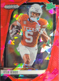 2025 Panini Prizm Draft Picks Ryan Wingo #1 Prizms Red Ice Texas Longhorns front