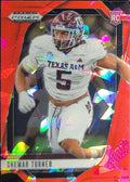 2025 Panini Prizm Draft Picks Shemar Turner #133 Prizms Red Ice Texas A&M Aggies front