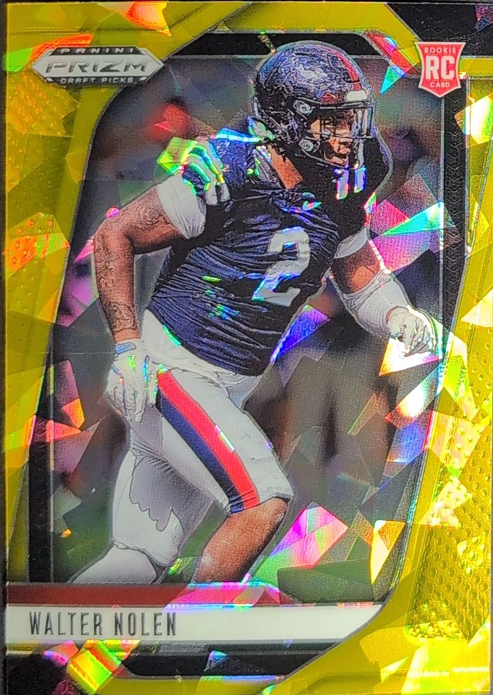 2025 Panini Prizm Draft Picks Walter Nolen #93 Prizms Gold Ice Ole Miss Rebels front