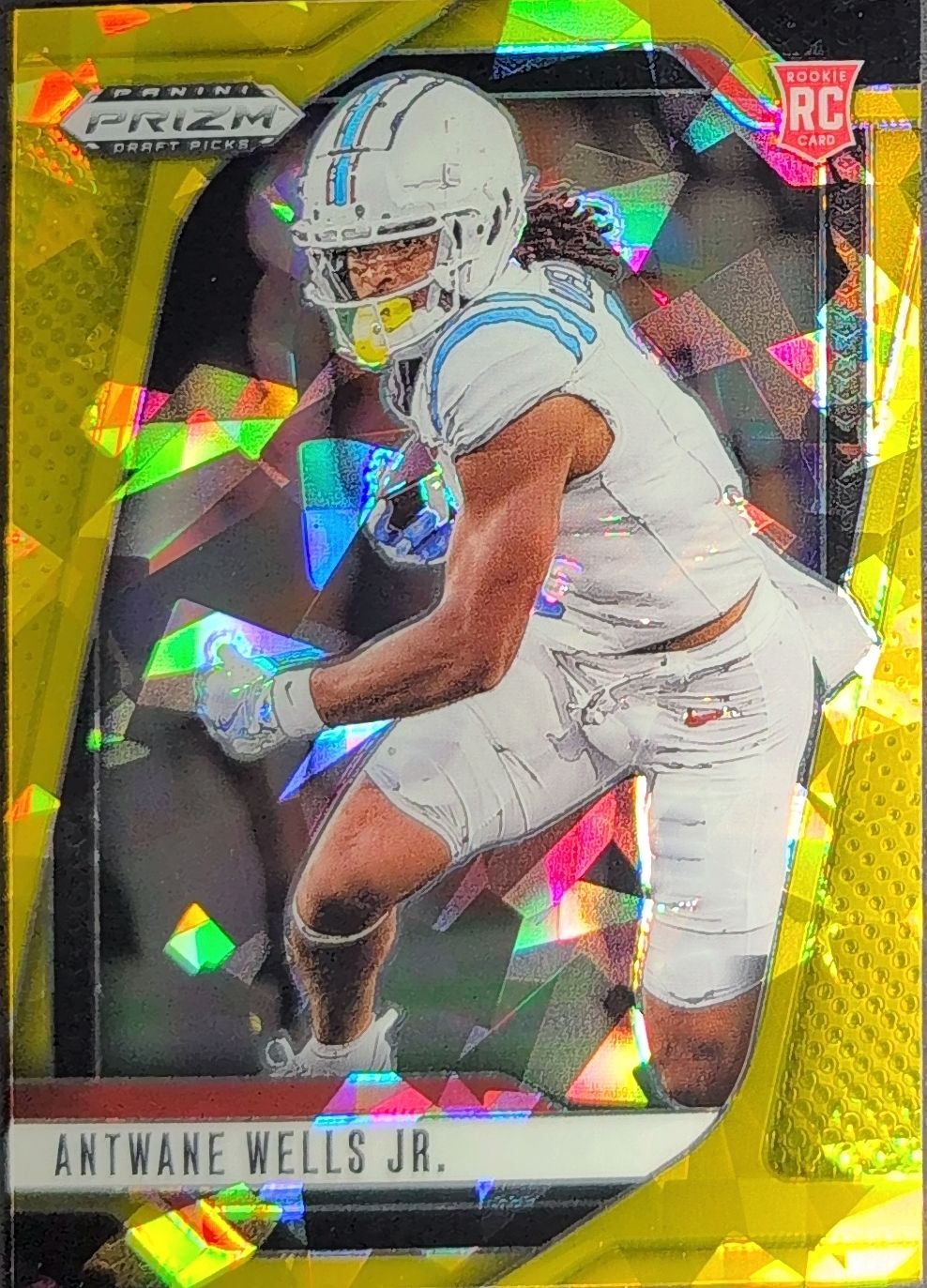 Antwane Wells Jr. 2025 Panini Prizm Draft Picks #94 Gold Ice Ole Miss Rebels