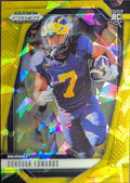 2025 Panini Prizm Draft Picks Donovan Edwards #65 Prizms Gold Ice Michigan Wolverines front