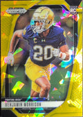 2025 Panini Prizm Draft Picks Benjamin Morrison #75 Prizms Gold Ice Notre Dame Fighting Irish front