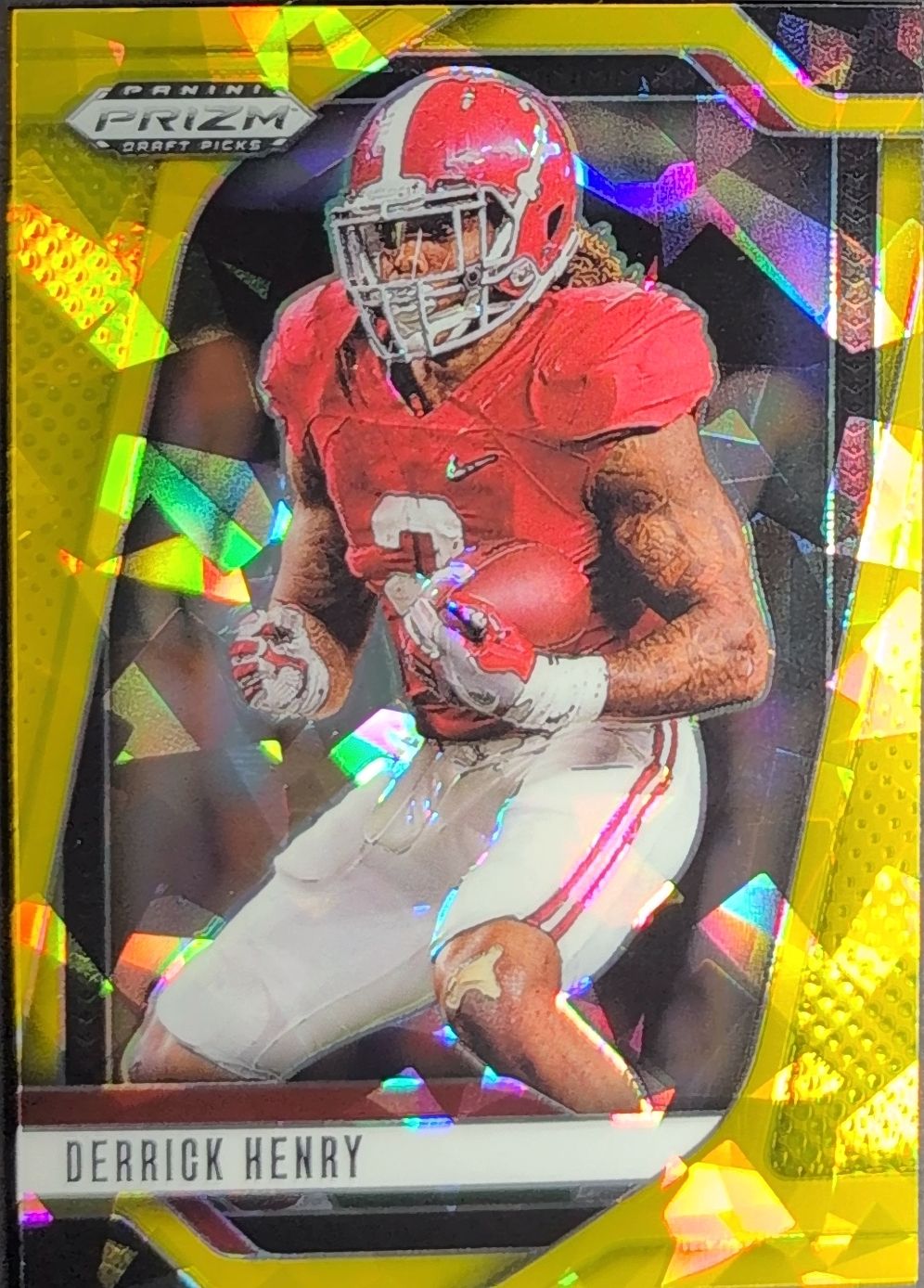 Derrick Henry 2025 Prizm Draft Picks #171 Gold Ice Alabama Crimson Tide