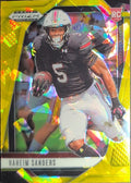 2025 Panini Prizm Draft Picks Raheim Sanders #113 Prizms Gold Ice South Carolina Gamecocks front