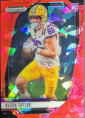 2025 Panini Prizm Draft Picks Mason Taylor #53 Prizms Red Ice LSU Tigers front