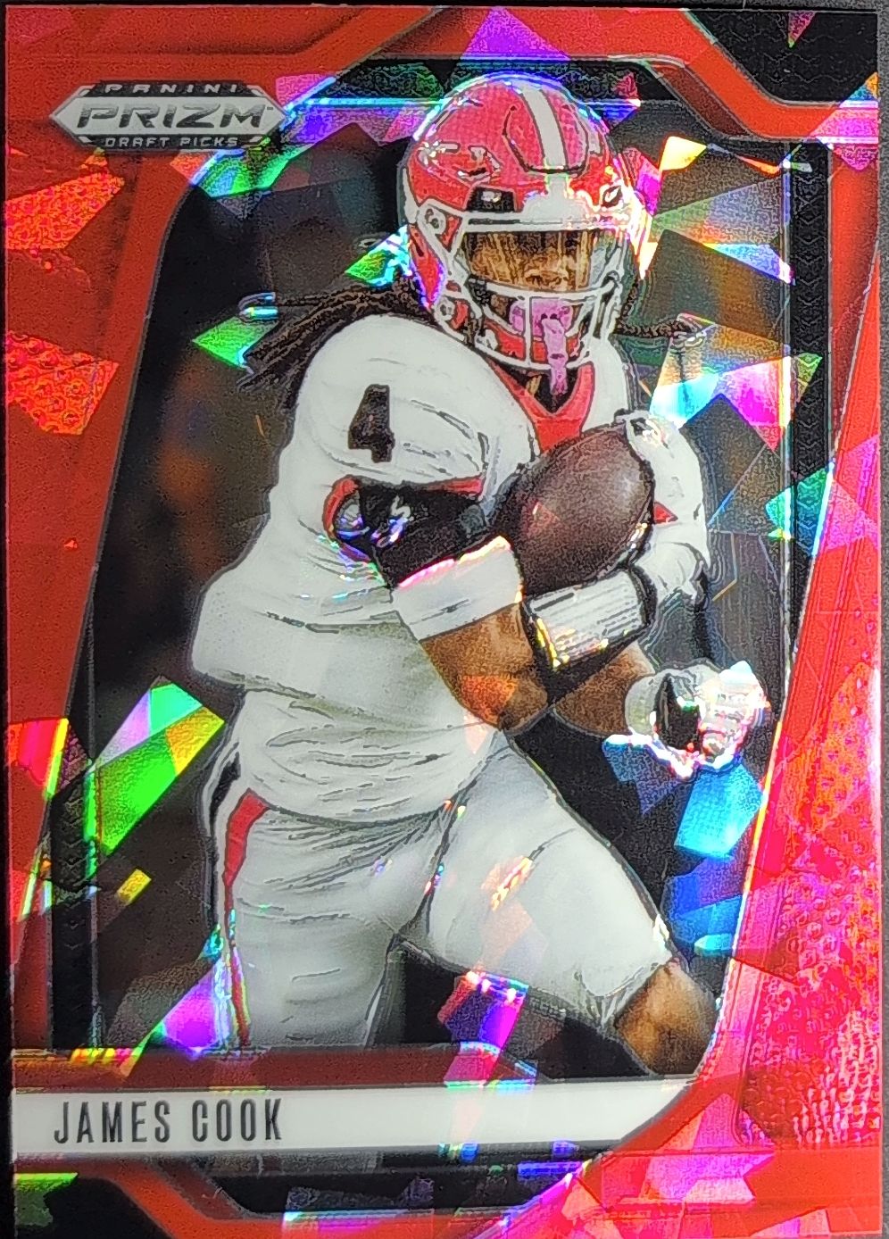 2025 Panini Prizm Draft Picks James Cook #175 Prizms Red Ice Georgia Bulldogs front