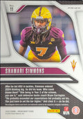 Shamari Simmons 2025 Prizm Draft Picks #11 Red Ice Arizona State Sun Devils